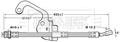 BORG & BECK Тормозной шланг BBH7056